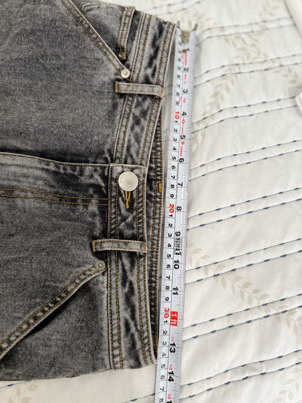 PAMEO POSE Gray Extreme Flare Wide Leg Jeans Y2K Japanese Grunge - Picture 9 of 9